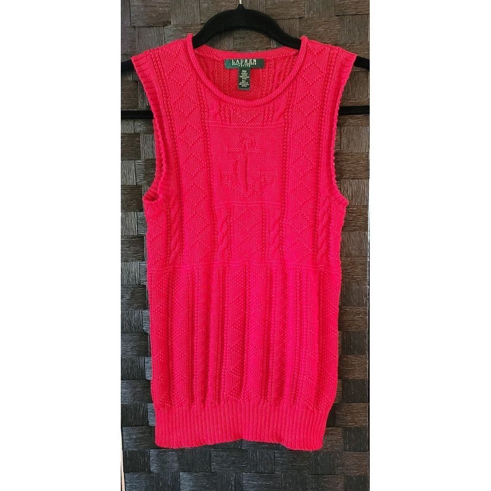 Lauren Ralph Lauren Sweater Vest size Petite Medium‎